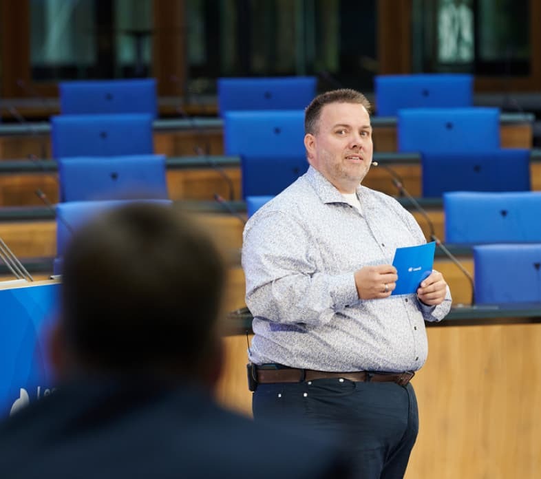 Man giving a seminar